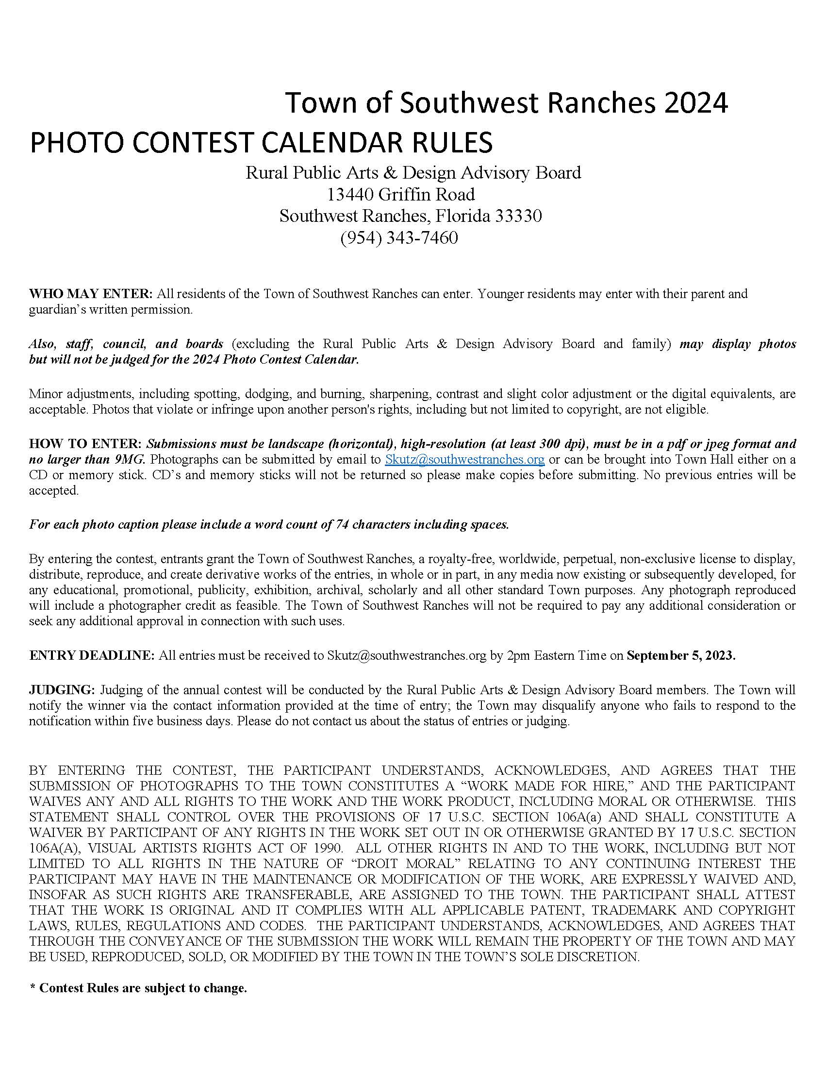 Photo Contest Calendar Rules 2024 1 